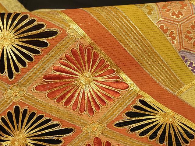 平和屋着物＊夏物 黒留袖 絽 駒刺繍 吉祥花菱文 金彩 正絹 逸品 AABB8319jd