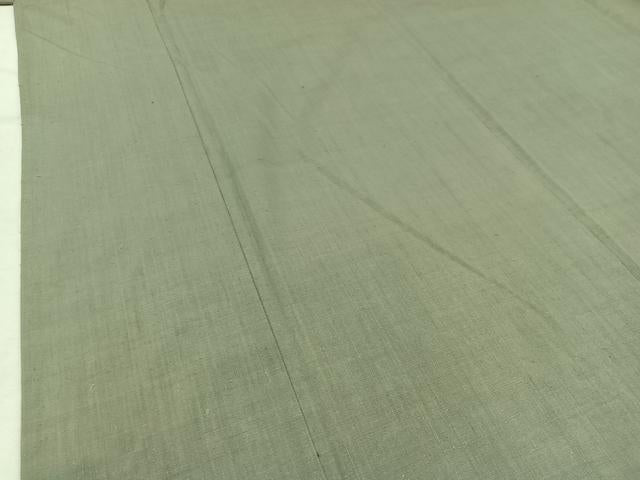 平和屋着物▽本場結城紬 重要無形文化財 単衣 豆がら茶色 正絹 逸品 AABB8362jh