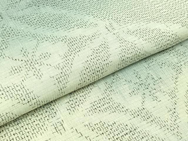 平和屋着物▽上質な紬 単衣 七宝花文 正絹 逸品 AABB8364jh