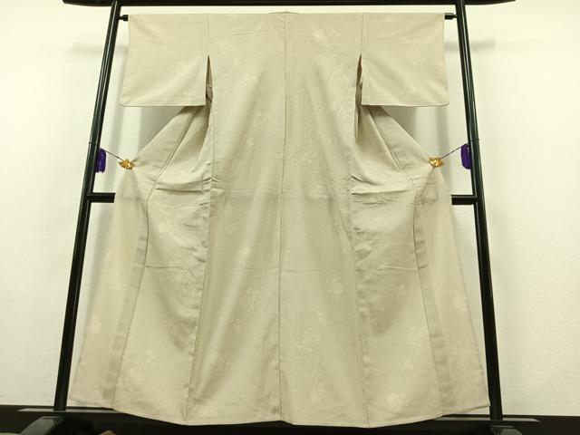平和屋着物▽本塩沢 単衣 舞花文 やまと誂製 正絹 逸品 AABB8366jh