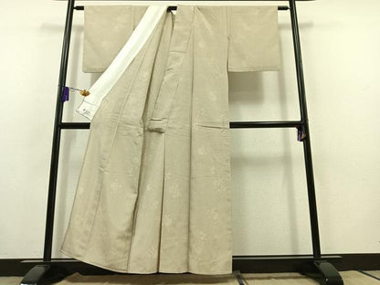 平和屋着物▽本塩沢 単衣 舞花文 やまと誂製 正絹 逸品 AABB8366jh