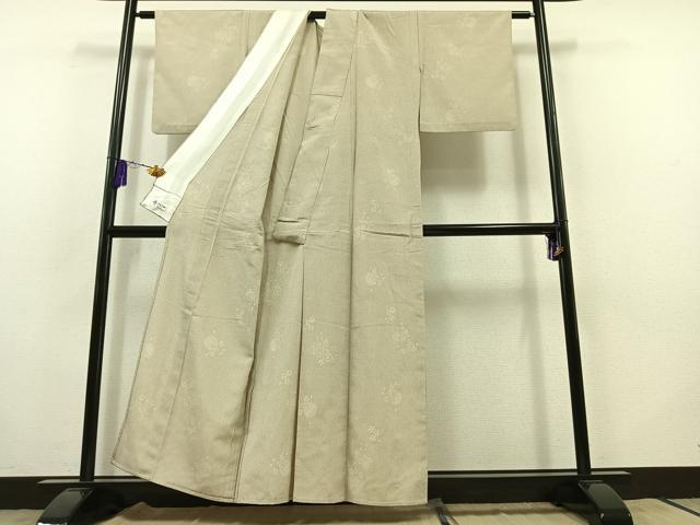 平和屋着物▽本塩沢 単衣 舞花文 やまと誂製 正絹 逸品 AABB8366jh