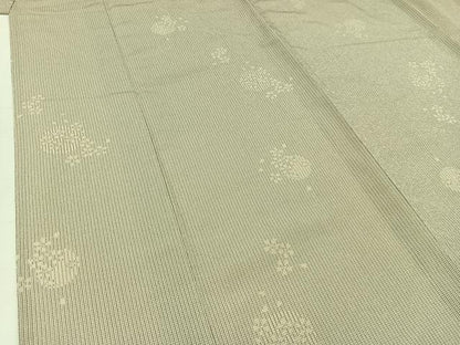 平和屋着物▽本塩沢 単衣 舞花文 やまと誂製 正絹 逸品 AABB8366jh
