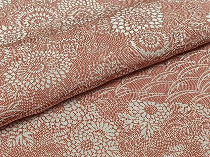 平和屋着物▽訪問着　単衣　芝花文　正絹　逸品　AABB8372jh