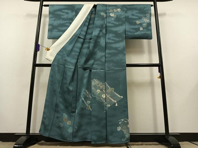 平和屋着物▽訪問着 単衣 葵 正絹 逸品 AABB8381jh