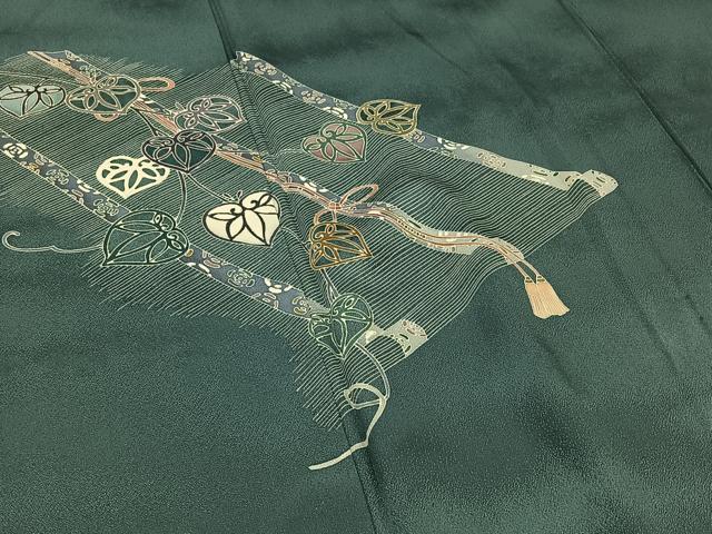 平和屋着物▽訪問着 単衣 葵 正絹 逸品 AABB8381jh