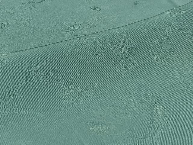 平和屋着物▽上質な色無地 単衣 風景花地紋 浅縹色 正絹 逸品 AABB8383jh