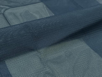 平和屋着物▽道行コート スリーシーズン 春夏秋 塵除け 紺青色 正絹 逸品 AABB8385jh