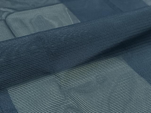 平和屋着物▽道行コート スリーシーズン 春夏秋 塵除け 紺青色 正絹 逸品 AABB8385jh