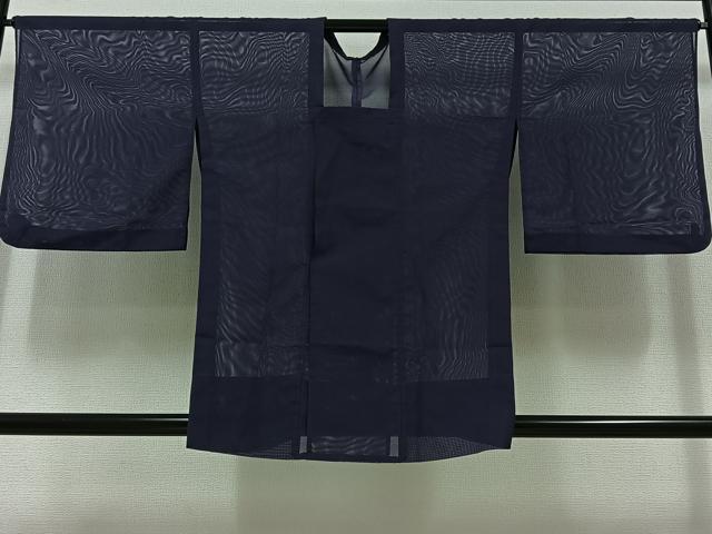 平和屋着物▽道行コート スリーシーズン 春夏秋 塵除け 深紫色 正絹 逸品 AABB8387jh