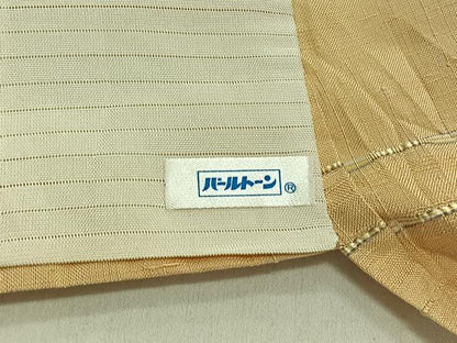 平和屋着物▽上質な紬 単衣 横段文 正絹 逸品 AABB8388jh