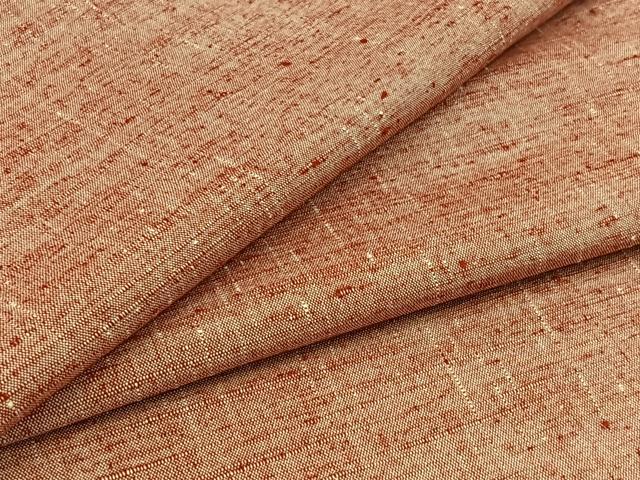 平和屋着物▽上質な紬 単衣 霞文 正絹 逸品 AABB8391jh