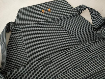 平和屋着物＊夏物　男性　馬乗り袴　縞　正絹　逸品　AABB8602st