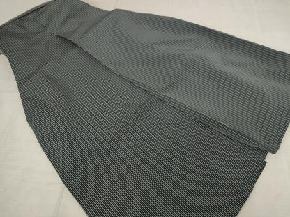 平和屋着物＊夏物　男性　馬乗り袴　縞　正絹　逸品　AABB8602st