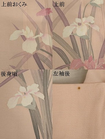 平和屋着物＊夏物 訪問着 絽 草花文 正絹 逸品 AABB8605st