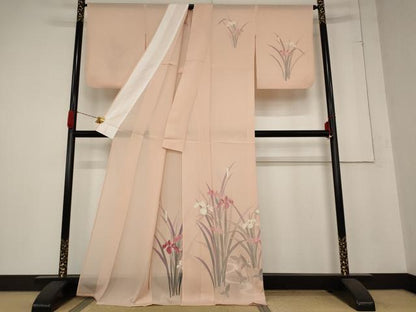 平和屋着物＊夏物 訪問着 絽 草花文 正絹 逸品 AABB8605st