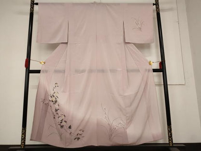 平和屋着物＊夏物 訪問着 絽 草花文 暈し染め 洗える着物 AABB8615st