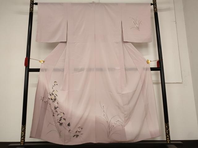 平和屋着物＊夏物 訪問着 絽 草花文 暈し染め 洗える着物 AABB8615st