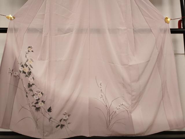 平和屋着物＊夏物 訪問着 絽 草花文 暈し染め 洗える着物 AABB8615st