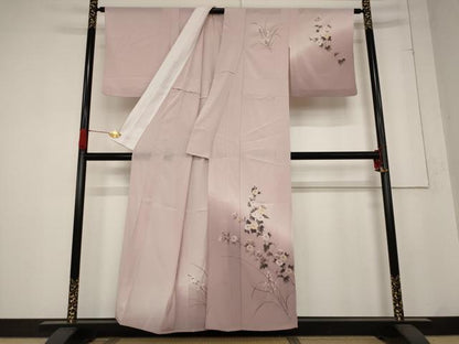 平和屋着物＊夏物 訪問着 絽 草花文 暈し染め 洗える着物 AABB8615st