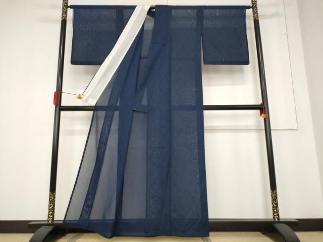平和屋着物＊夏物 小紋 紗 立涌文様 正絹 逸品 AABB8616st