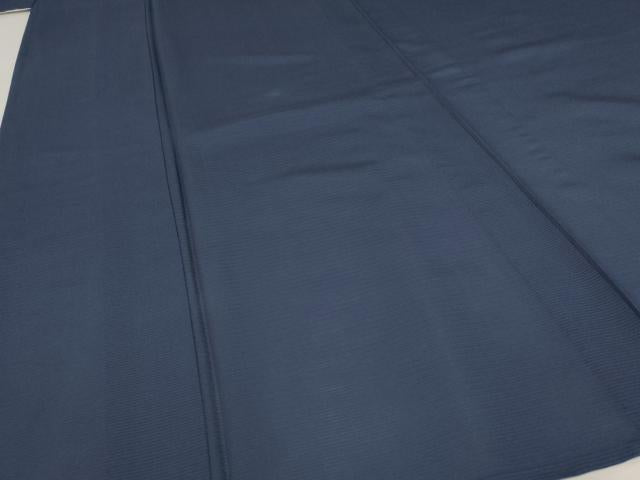 平和屋着物＊夏物 色無地 絽 藍鉄色 正絹 逸品 AABB8618st