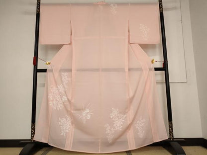 平和屋着物＊夏物 訪問着 絽 草花文 正絹 逸品 AABB8621st