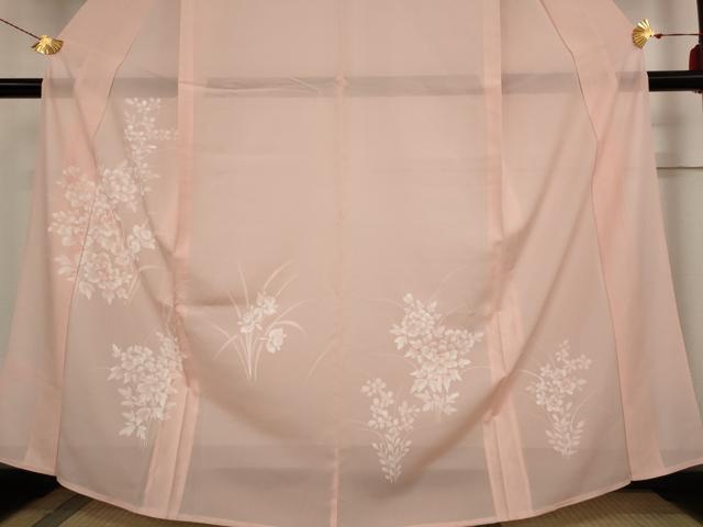 平和屋着物＊夏物 訪問着 絽 草花文 正絹 逸品 AABB8621st