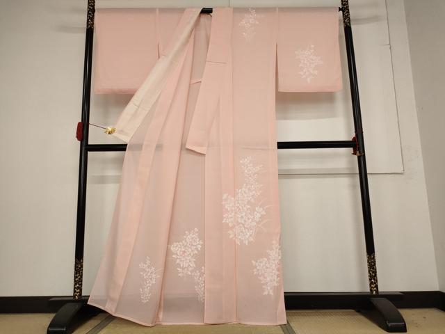平和屋着物＊夏物 訪問着 絽 草花文 正絹 逸品 AABB8621st
