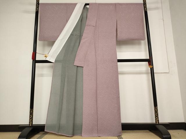 平和屋着物＊夏物 小紋 絽 草花文 正絹 逸品 AABB8622st