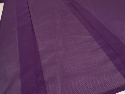 平和屋着物＊夏物 色無地 絽 紫紺色 洗える着物 AABB8627st