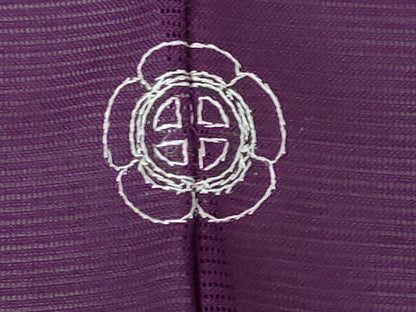 平和屋着物＊夏物 色無地 絽 紫紺色 洗える着物 AABB8627st