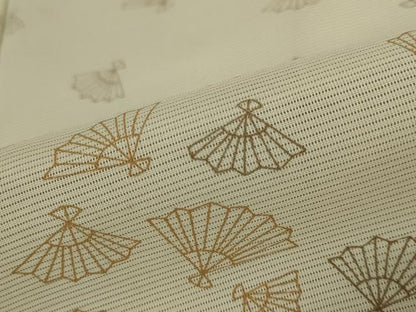平和屋着物＊夏物 小紋 絽 扇散らし文 洗える着物 AABB8628st