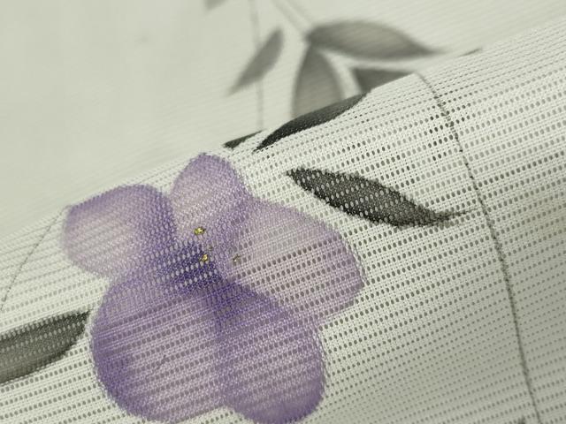 平和屋着物＊夏物 訪問着 絽 舞花文 暈し染め 金彩 洗える着物 AABB8633st