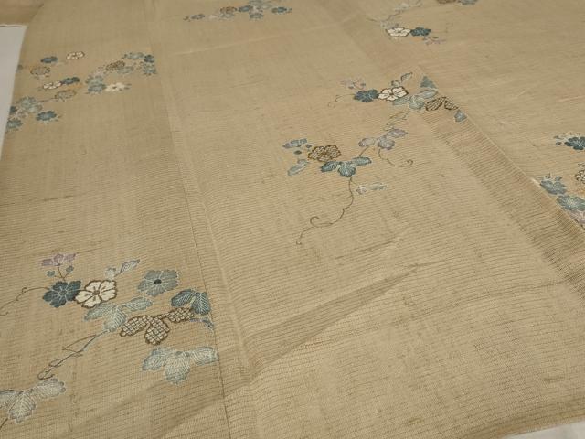 平和屋着物＊夏物 小紋 草花文 金彩 正絹 逸品 AABB8637st