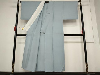 平和屋着物＊夏物　色無地　絽　淡藤色　正絹　逸品　AABB8638st