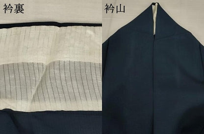 平和屋着物＊夏物 色無地 絽 青褐色 高島屋扱い 正絹 逸品 AABB8640st