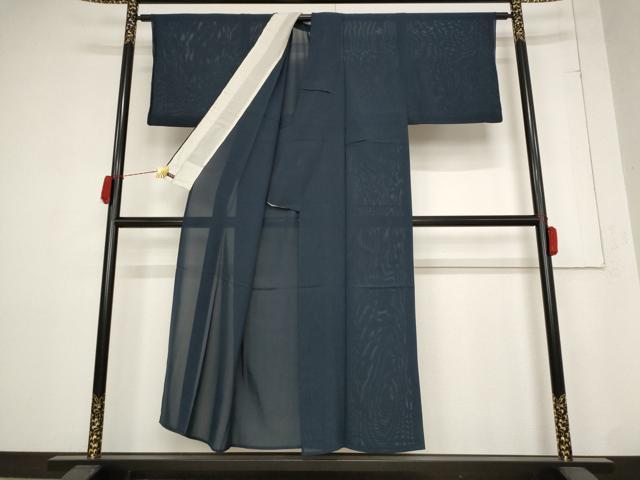 平和屋着物＊夏物 色無地 絽 青褐色 高島屋扱い 正絹 逸品 AABB8640st