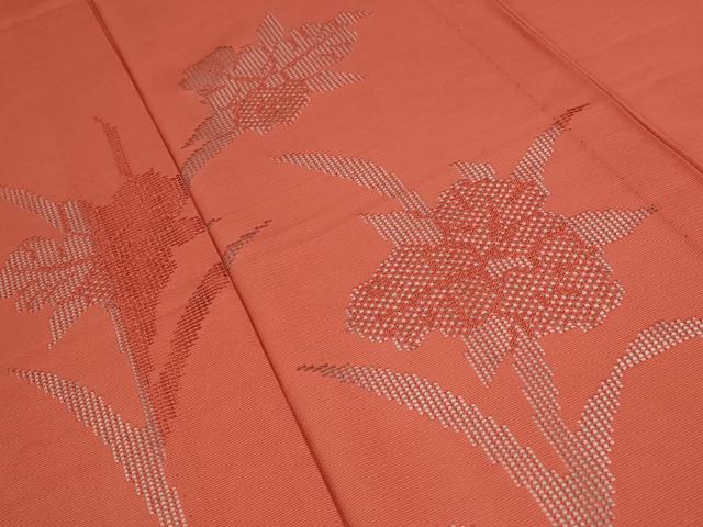 平和屋着物＊夏物 無地絵羽訪問着 絽 草花紋紗 正絹 逸品 AABB8642st
