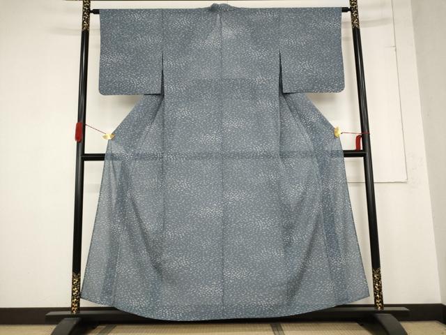 平和屋着物＊夏物 小紋 絽 霞文 正絹 逸品 AABB8646st
