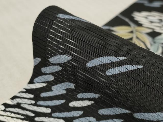 平和屋着物＊夏物 黒留袖 絽 流水枝花文 正絹 逸品 AABB8652st