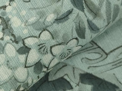 平和屋着物＊夏物 紗紬 地紙草花文 正絹 逸品 AABB8653st