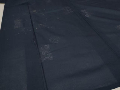 平和屋着物＊夏物 小紋 縦絽 舞花紋紗 正絹 逸品 AABB8657st