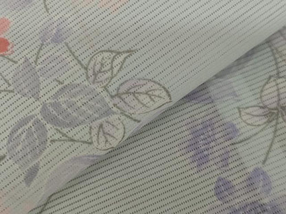 平和屋着物＊夏物 小紋 絽 草花文 洗える着物 AABB8661st