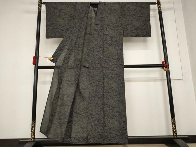 平和屋着物＊夏物 小紋 紗 風景文 洗える着物 AABB8666st