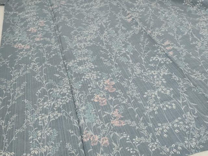 平和屋着物＊夏物 小紋 紗 草花文 正絹 逸品 AABB8670st