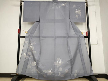 平和屋着物＊夏物 訪問着 絽 蔦の葉文 正絹 逸品 AABB8671st