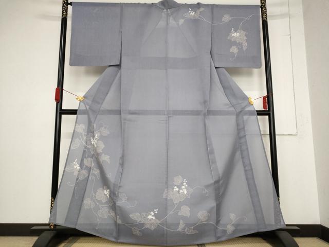 平和屋着物＊夏物 訪問着 絽 蔦の葉文 正絹 逸品 AABB8671st