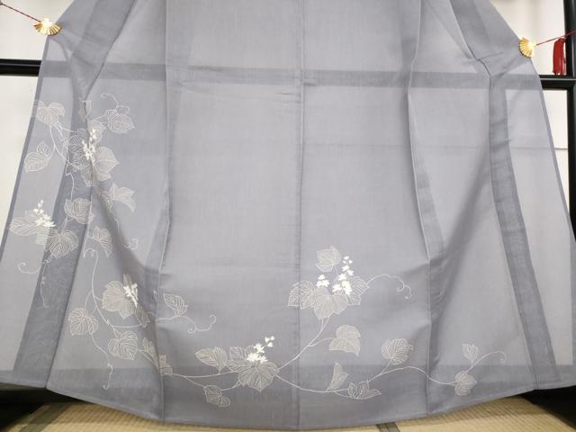 平和屋着物＊夏物 訪問着 絽 蔦の葉文 正絹 逸品 AABB8671st