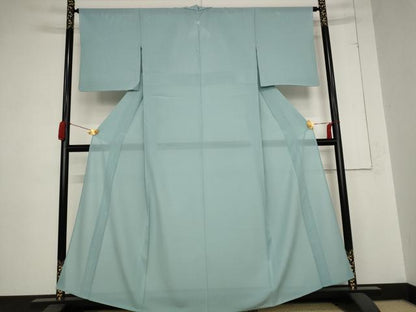 平和屋着物＊夏物 色無地 絽 空色 正絹 逸品 AABB8672st
